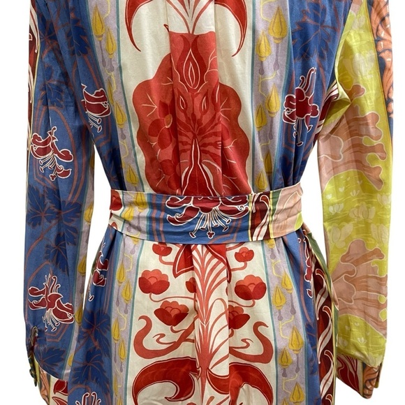 ETRO NWT Belted Printed Cotton-Blend Poplin Shirt Maxi Dress SZ 46IT/10US - Picture 8 of 16